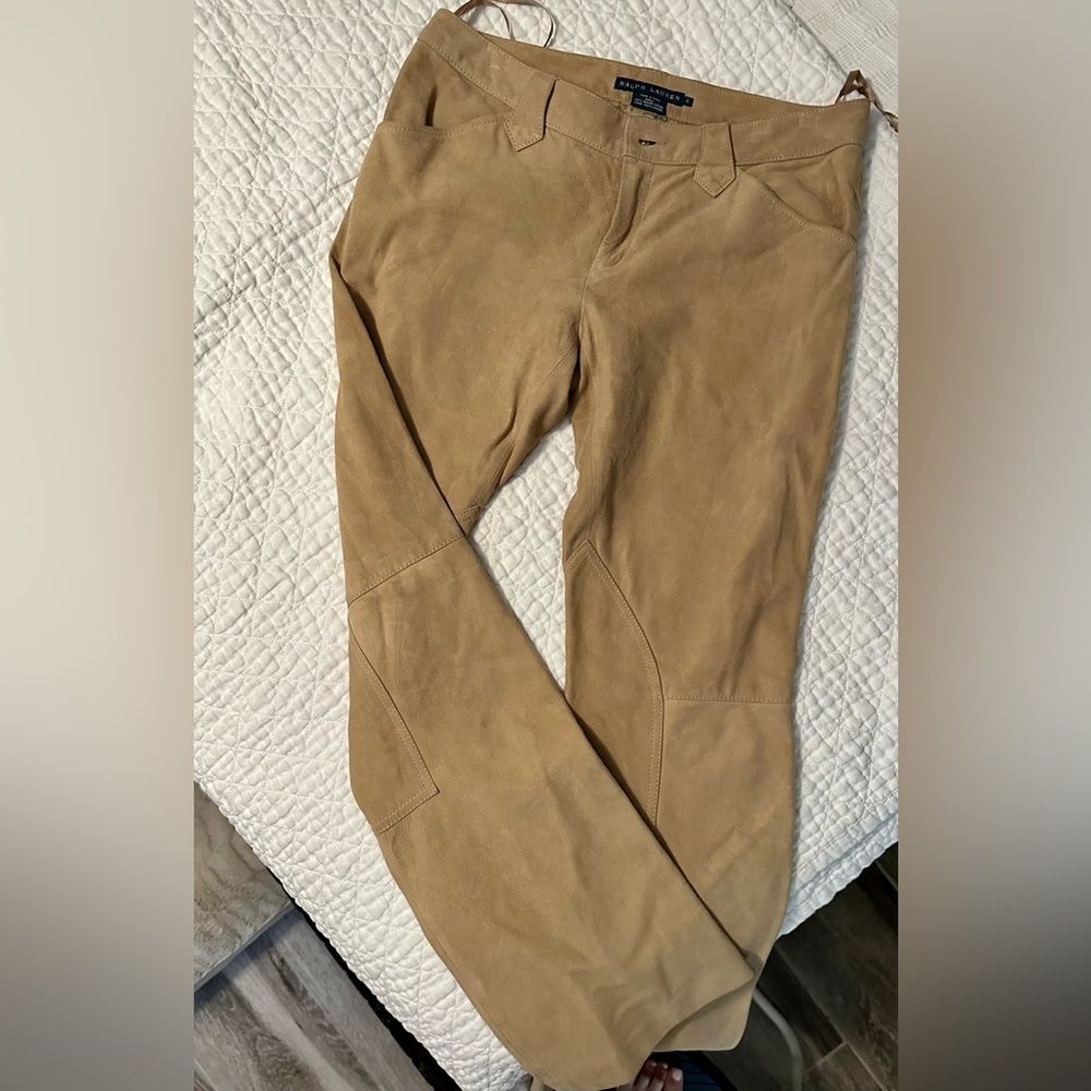 Genuine leather. Ralph Lauren pants.